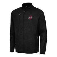 Antigua Heather Ohio State Buckeyes Hold-Up Full-Zip Tri-Blend Jacket