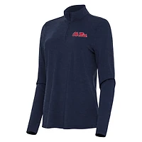 Antigua Heather Ole Miss Rebels Bright Quarter-Zip Top