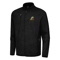 Antigua Heather Oregon Ducks Hold-Up Full-Zip Tri-Blend Jacket