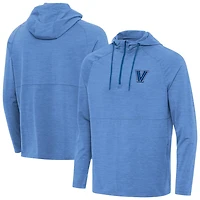 Antigua Heather Powder Villanova Wildcats Spikes Quarter-Zip Hoodie