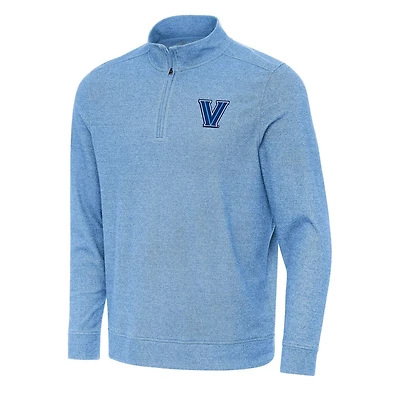 Antigua Heather Powder Villanova Wildcats Subtle Quarter-Zip Sweatshirt