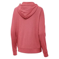 Antigua Heather Scarlet Rutgers Knights Seeker Full-Zip Hoodie Jacket