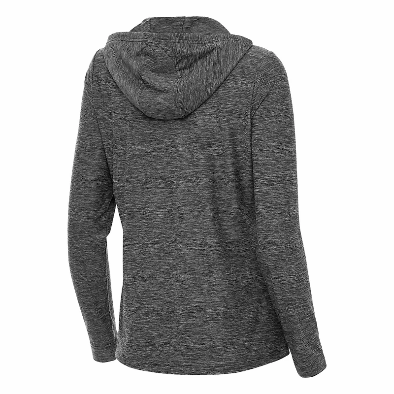 Antigua Heather Stanford Cardinal Daybreak Quarter-Zip Hoodie