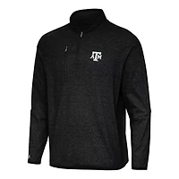 Antigua Heather Texas AM Aggies Certain Quarter-Zip Tri-Blend Sweatshirt