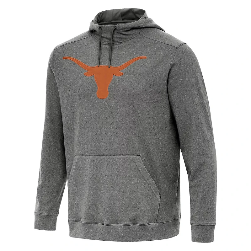 Antigua Heather Texas Longhorns Cloud Pullover Hoodie