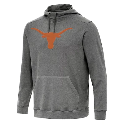 Antigua Heather Texas Longhorns Cloud Pullover Hoodie