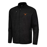 Antigua Heather Texas Longhorns Hold-Up Full-Zip Tri-Blend Jacket