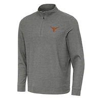 Antigua Heather Texas Longhorns Subtle Quarter-Zip Sweatshirt