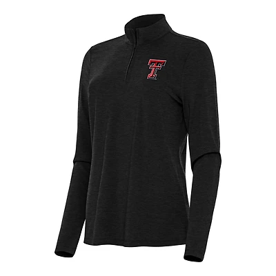 Antigua Heather Texas Tech Red Raiders Bright Quarter-Zip Top