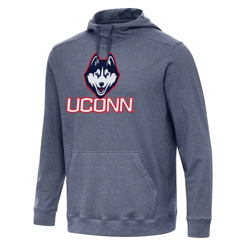 Antigua Heather UConn Huskies Cloud Pullover Hoodie