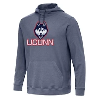 Antigua Heather UConn Huskies Cloud Pullover Hoodie