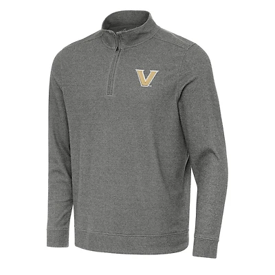 Antigua Heather Vanderbilt Commodores Subtle Quarter-Zip Sweatshirt
