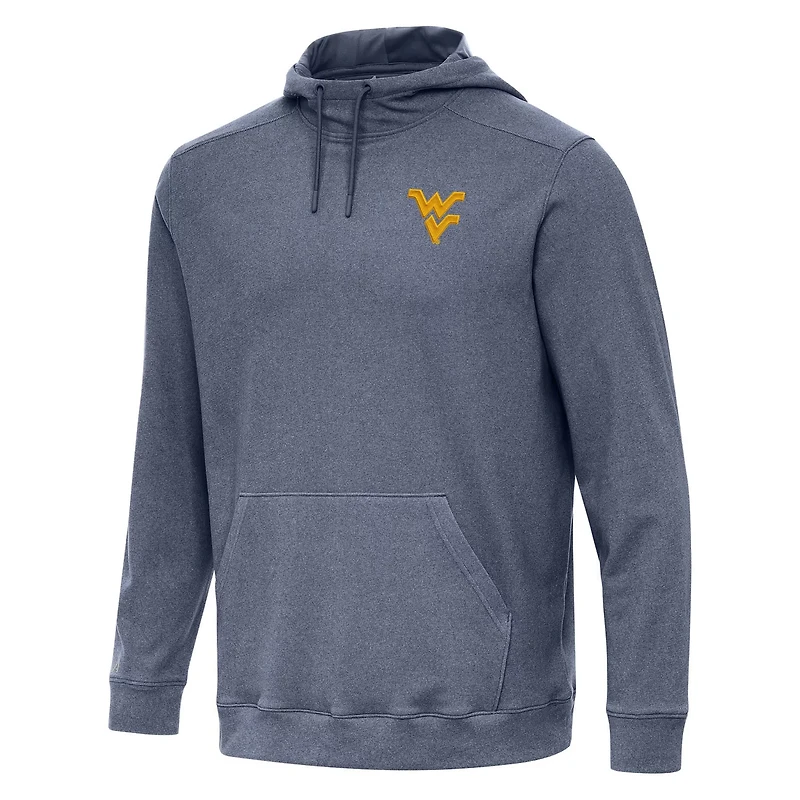 Antigua Heather West Virginia Mountaineers Cloud Pullover Hoodie