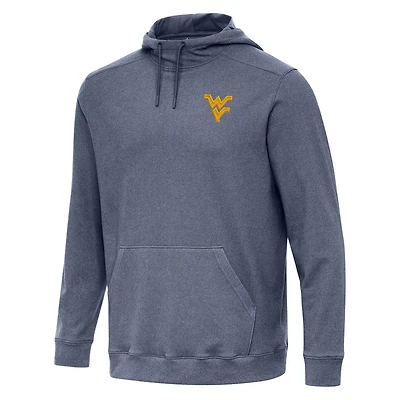 Antigua Heather West Virginia Mountaineers Cloud Pullover Hoodie