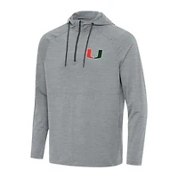 Antigua Hunter Miami Hurricanes Spikes Quarter-Zip Hoodie