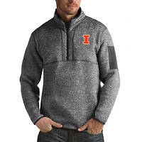 Antigua Illinois Fighting Illini Fortune Big  Tall Quarter-Zip Pullover Jacket