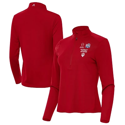 Antigua Indiana Hoosiers College Football Playoff 2026 Peach Bowl Champions Tribute Half-Zip Pullover