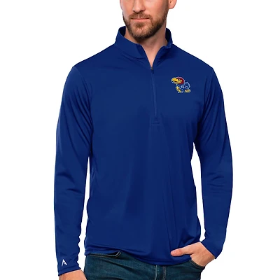 Antigua Kansas Jayhawks Tribute Quarter-Zip Top