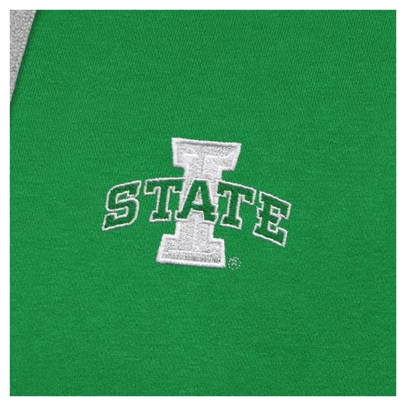 Antigua Kelly Iowa State Cyclones St Patrick's Day Fleece Raglan Victory Pullover Hoodie