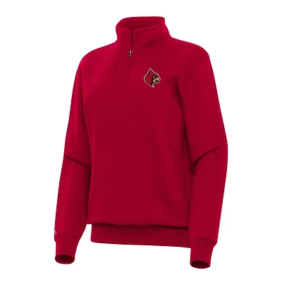Antigua Louisville Cardinals Victory Quarter-Zip Sweatshirt