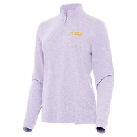 Antigua LSU Tigers Mentor Long Sleeve Quarter-Zip Mock Polo