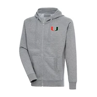 Antigua Miami Hurricanes Big  Tall Victory Full-Zip Hoodie