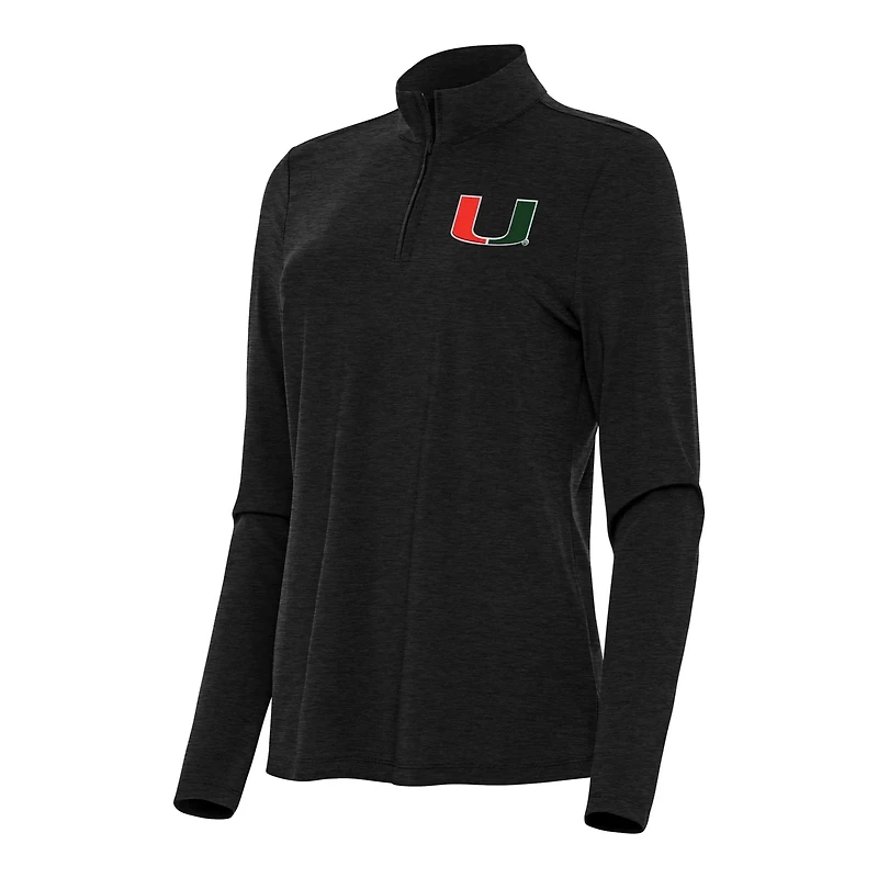 Antigua Miami Hurricanes Bright Quarter-Zip Top