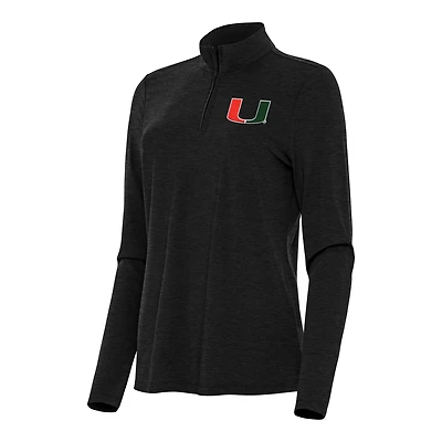 Antigua Miami Hurricanes Bright Quarter-Zip Top