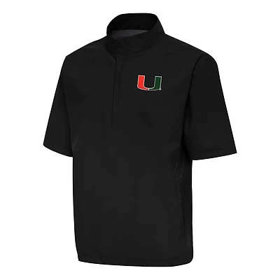Antigua Miami Hurricanes Brisk Quarter-Zip Windbreaker