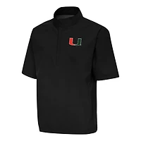 Antigua Miami Hurricanes Brisk Quarter-Zip Windbreaker