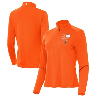 Antigua Miami Hurricanes College Football Playoff 2026 Fiesta Bowl Champions Tribute Half-Zip Pullover