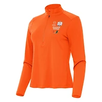 Antigua Miami Hurricanes College Football Playoff 2026 Fiesta Bowl Champions Tribute Half-Zip Pullover