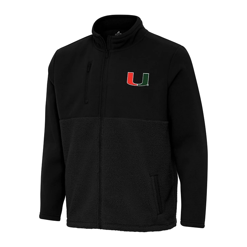 Antigua Miami Hurricanes Daily Fused Full-Zip Jacket