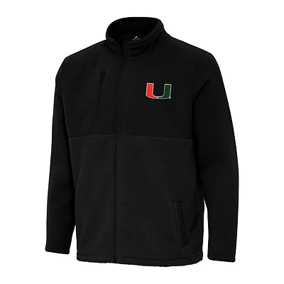 Antigua Miami Hurricanes Daily Fused Full-Zip Jacket