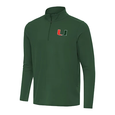 Antigua Miami Hurricanes Intent Quarter-Zip Top