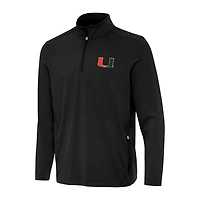 Antigua Miami Hurricanes Perilous Quarter-Zip Sweatshirt