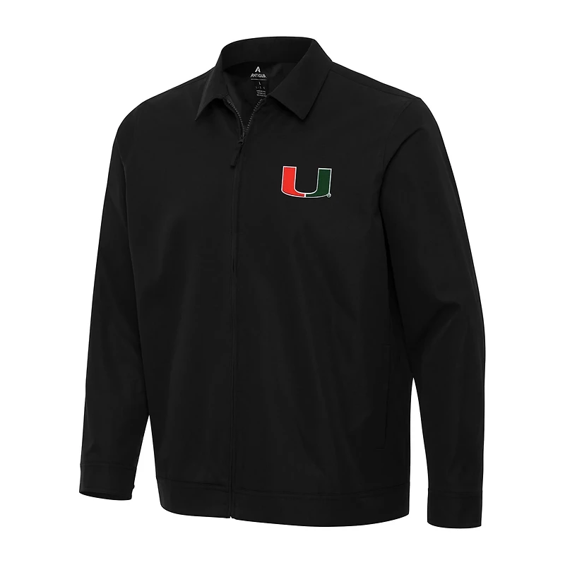 Antigua Miami Hurricanes Pivot Full-Zip Jacket