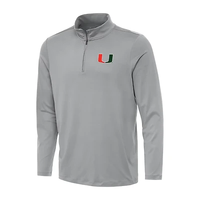 Antigua Miami Hurricanes Reprocess Quarter-Zip Top