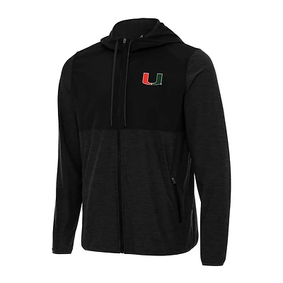 Antigua Miami Hurricanes Sway Full-Zip Hoodie