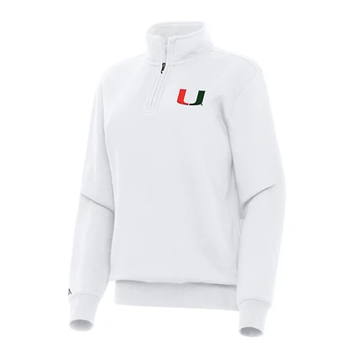 Antigua Miami Hurricanes Victory Quarter-Zip Sweatshirt