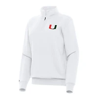 Antigua Miami Hurricanes Victory Quarter-Zip Sweatshirt