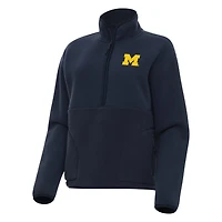 Antigua Michigan Wolverines Figure Quarter-Zip Jacket