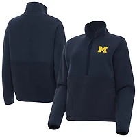 Antigua Michigan Wolverines Figure Quarter-Zip Jacket