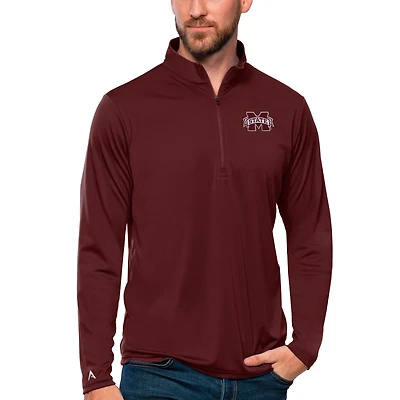 Antigua Mississippi State Bulldogs Tribute Quarter-Zip Top