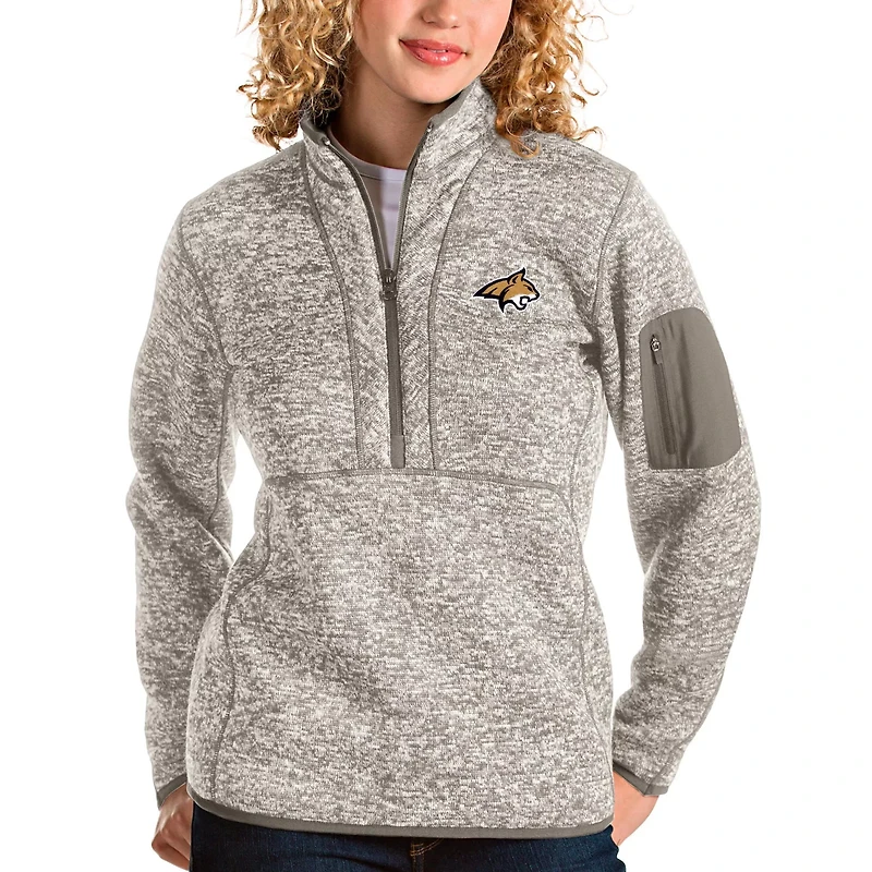 Antigua Montana State Bobcats Fortune Half-Zip Pullover Sweater