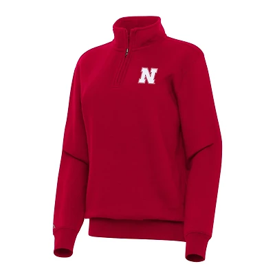 Antigua Nebraska Huskers Victory Quarter-Zip Sweatshirt