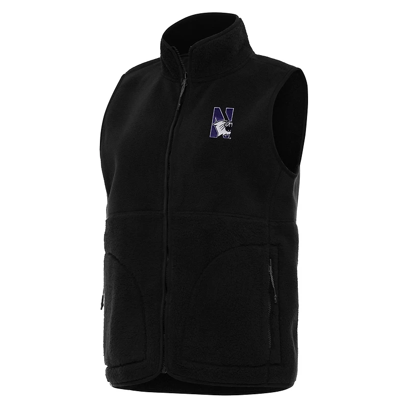 Antigua Northwestern Wildcats Nostalgic Full-Zip Vest