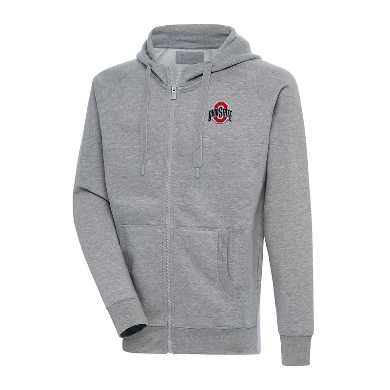 Antigua Ohio State Buckeyes Big  Tall Victory Full-Zip Hoodie