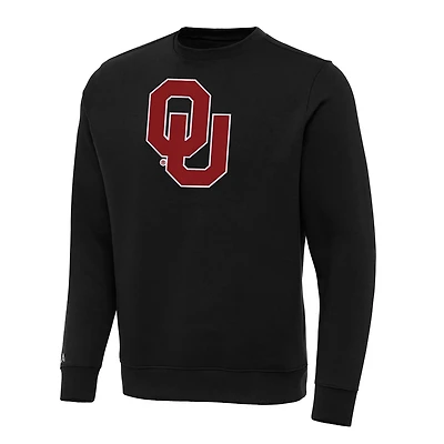 Antigua Oklahoma Sooners Big  Tall Victory Crewneck Pullover Sweatshirt
