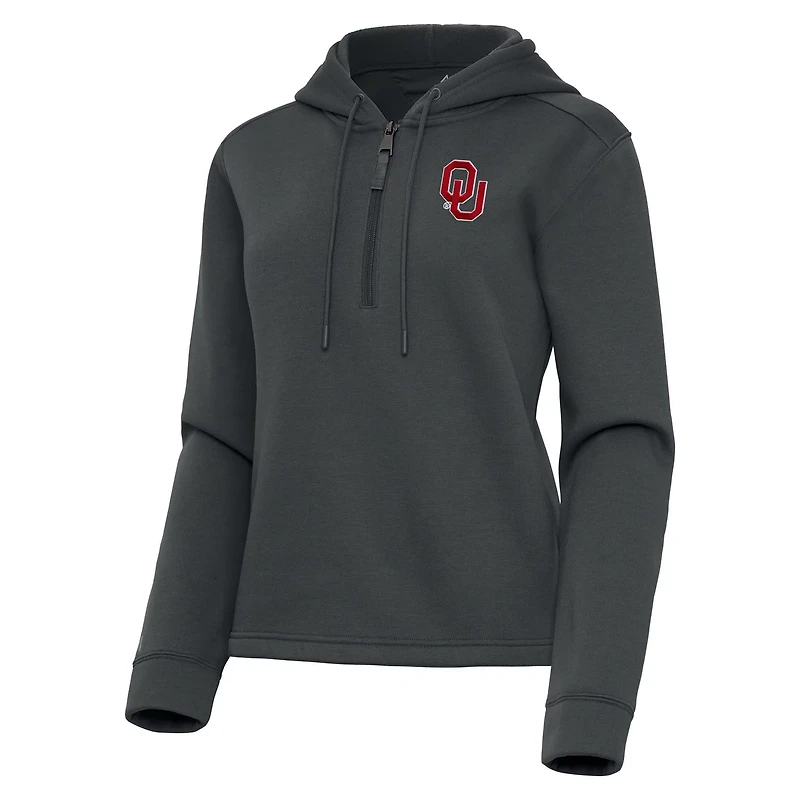 Antigua Oklahoma Sooners Contemporary Quarter-Zip Hoodie